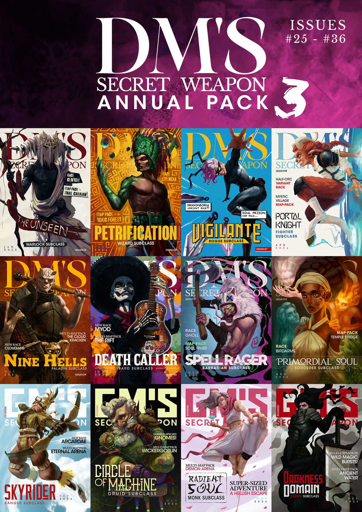 Colossal D&D Expansion! GM's Secret Weapon #25-36 MULTI PACK