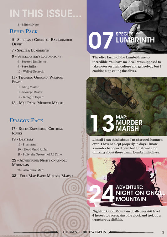 Magazine - The GM's Secret Weapon - Issue #40