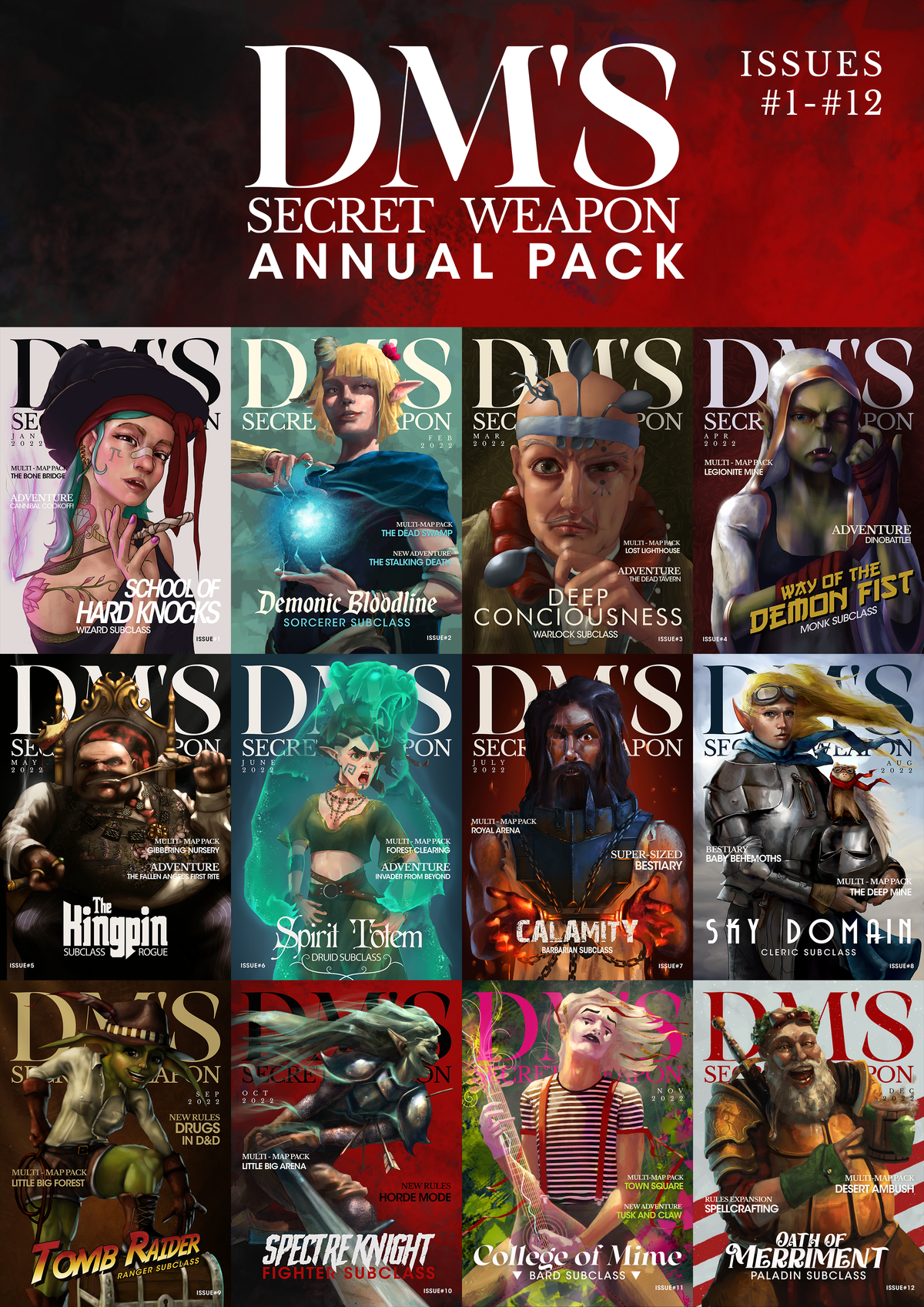 Colossal D&D Expansion! GM's Secret Weapon #1-12 MULTI-PACK