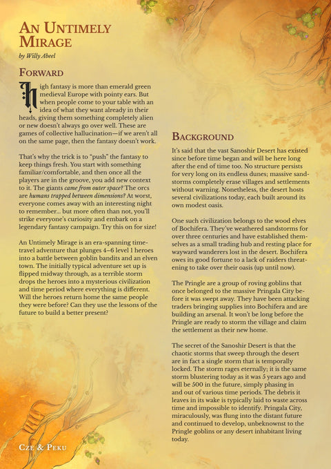 Adventure - An Untimely Mirage