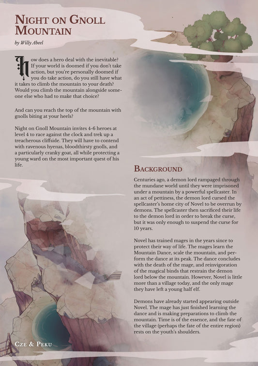 Adventure - Night on Gnoll Mountain